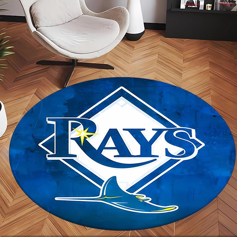 Tampa Bay Rays (14) Tappeto Rotondo per Ufficio Tappeto Decorativo per Pavimento per Ufficio Camera da Letto Soggiorno e Spazio Domestico