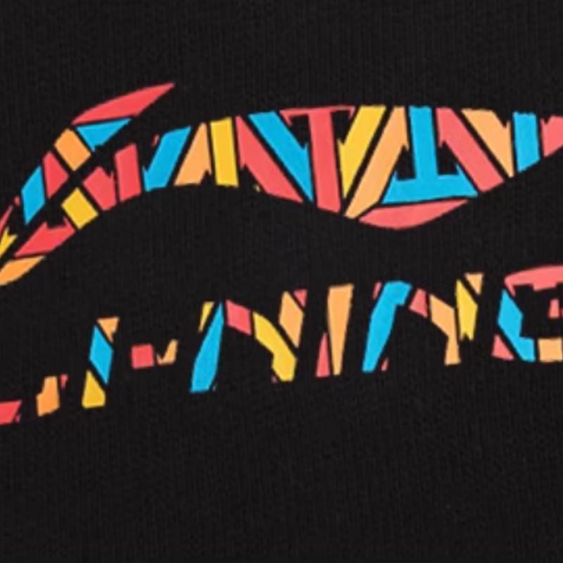 Li Ning Letter Logo Print Trendy Skin-Friendly Cotton Versatile Crew Neck Pullover Long Sleeve Sweatshirt Casual Sports Set YWDV53-1-AKL81-1