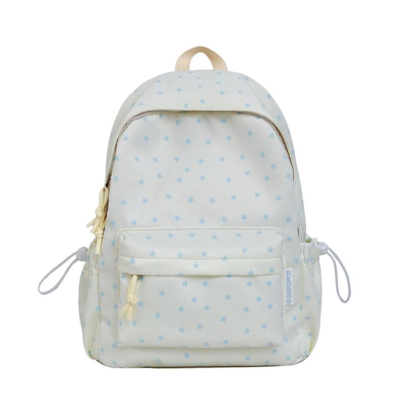 Star Print Backpack Student Schoolbag Large Capacity Women's Backpack
