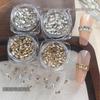 Mini 2x4 Zirconia Nail Art Rhinestones - Translucent White & Champagne Flat Back DIY Decorations