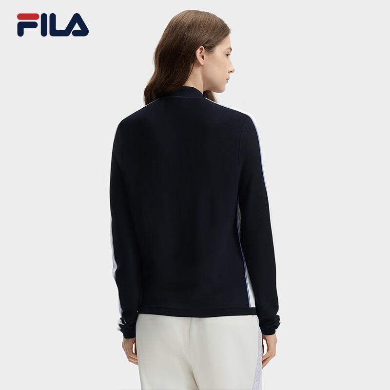 FILA Women's Casual Half-Placket Knitted Sweater