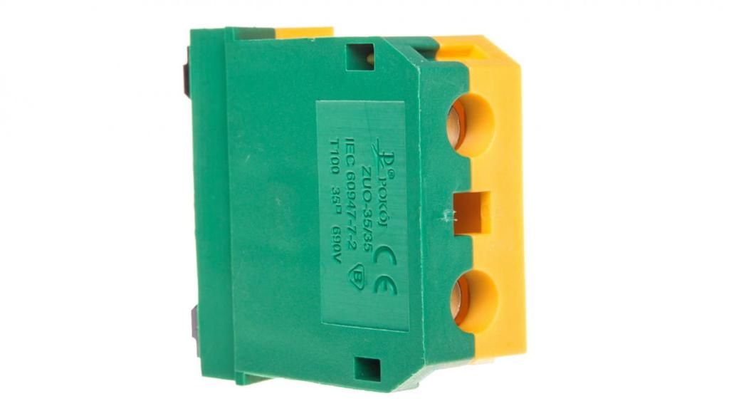 2-Wire Busbar Connector 35Mm2 Yellow-Green Zuo 35/35 R33Ra-01020100601