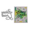 Amazing Grace Frame Metal Silvery Stencil Embossing Cutting Dies For Diy Scrapbooking Paper Album Cards Making