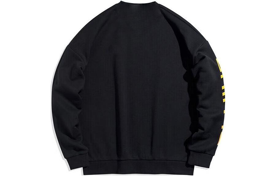 Li Ning Sweatshirts Unisex Black Crew Neck Moderate Regular YWDT311-2