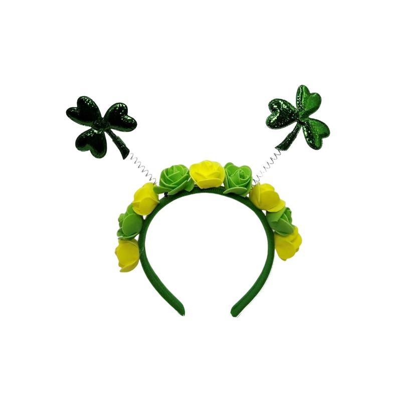 Горячая Распродажа Ирландский Фестиваль Клевер Повязка на Голову St. Цветочный головной убор-аксессуар для переодевания на День Святого Патрика