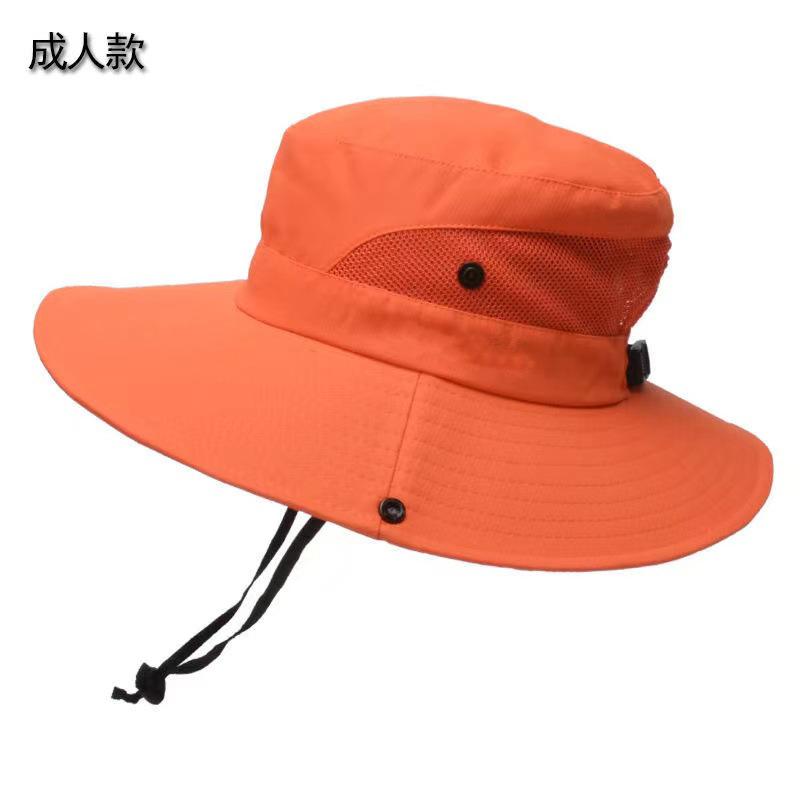 Women Large Brim With Leaking Ponytail Quick Drying Bucket Hats Fishermen Caps Outdoor Casual Cap Women Sunscreen Hat
