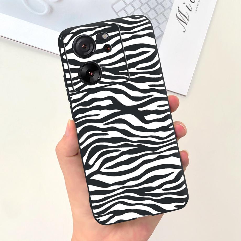 For Xiaomi Redmi 13C Case Xiaomi Mi 13T Pro Back Cover Soft Matte Liquid Silicone Flower Cartoon Printing Capa For Mi13T Pro Bag