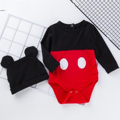 Baby Spring & Autumn Long Sleeve Romper with Hat Set for Newborns - Unisex