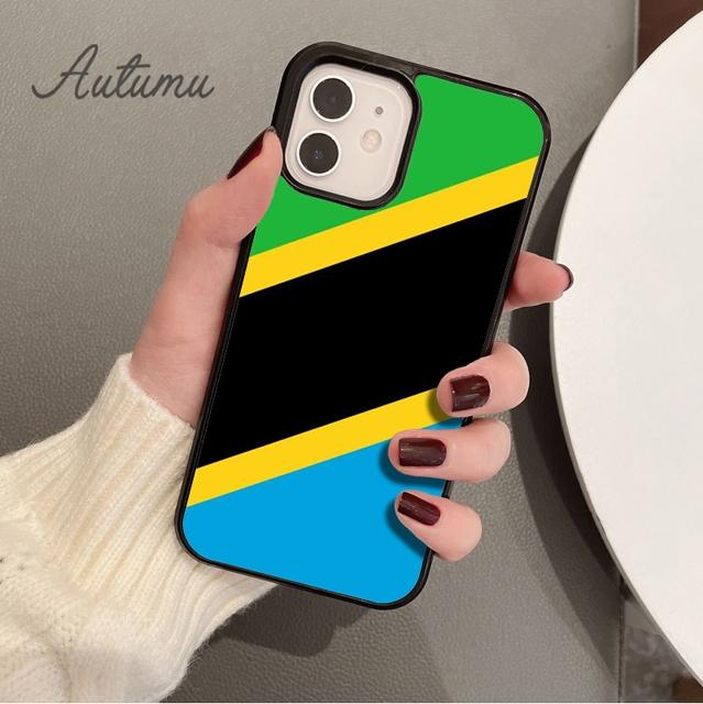 Tansania Flagge Wappen Handyhülle für iPhone 11 12 13 14 Pro Max mini XR XS SE 2020 6S 7 8 Plus Samsung Galaxy S21 S22 Hülle