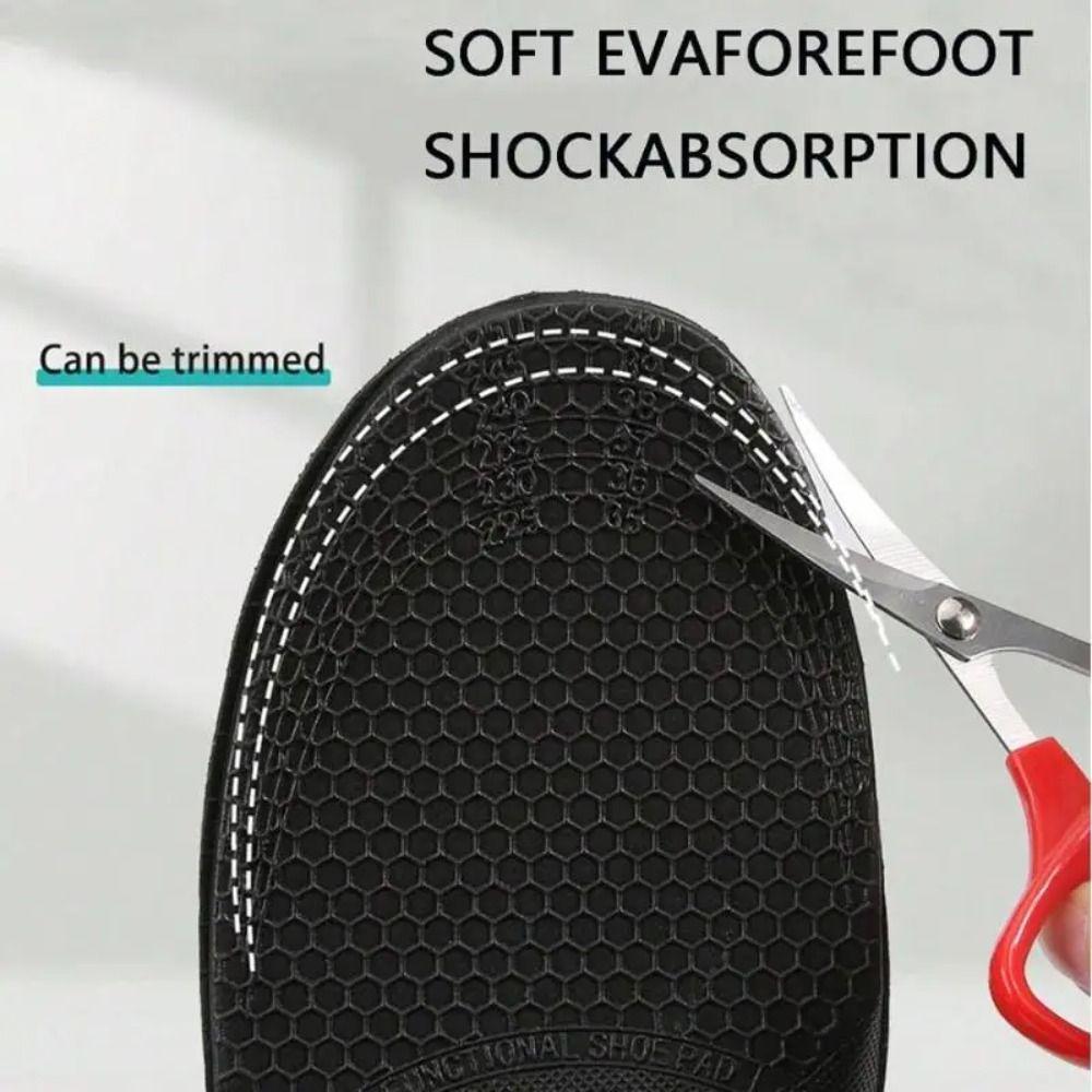 1 Pair Gel Material Sports Running Insoles Shock Proof Soft Elastic Orthotic Inserts Flat Foot Support Comfort Cushioning