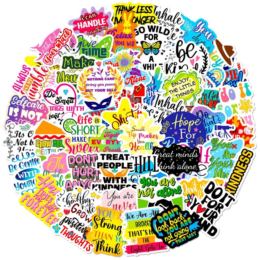 50 New Products Animal Text Graffiti Stickers Ins Wind Hand Account Stickers Collage Material Paper DIY Suitcase