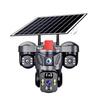 4G Solar-Powered Triple-Lens HD Outdoor WiFi Camera V380 Monitor