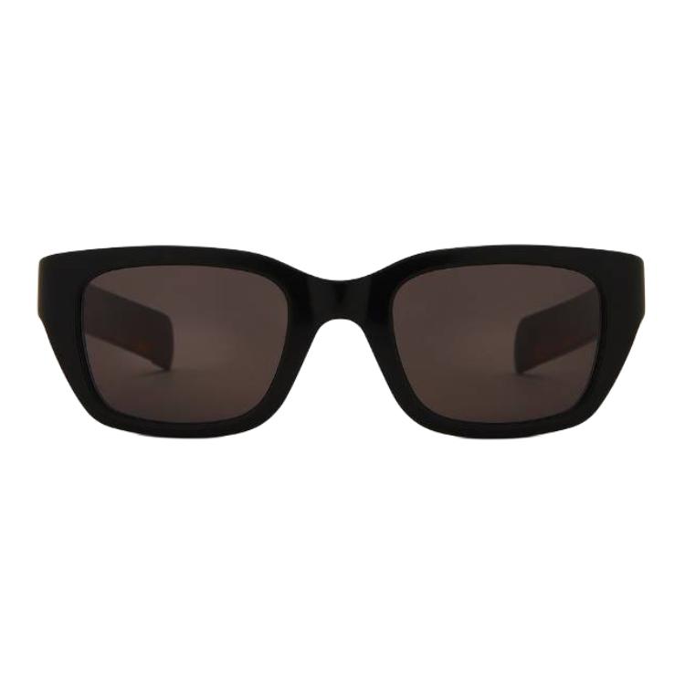 

Bottega Veneta Leopard Print Design Acetate Rectangular Sunglasses Unisex sunglasses Black BV1393S001 F,Black