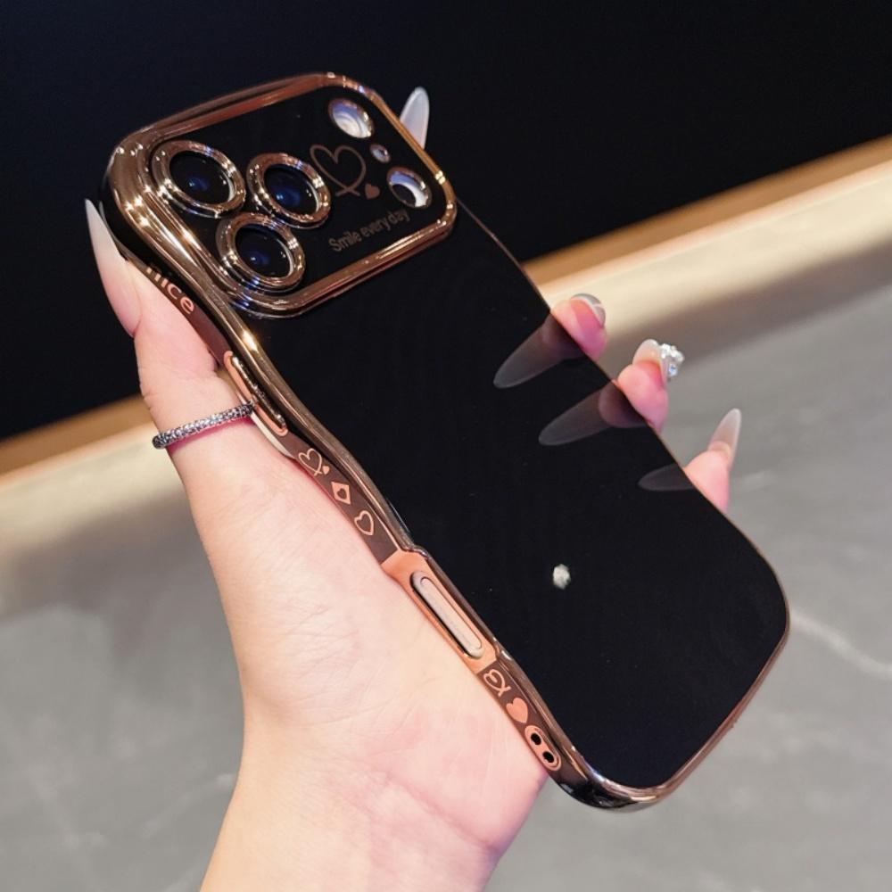 Luxury 6D Plating Wavy Phone Case For iPhone 17 Air 16 15 14 Plus 13 12 11 Pro Max 16e 16Pro Shockproof 3D Armor Soft TPU Cover