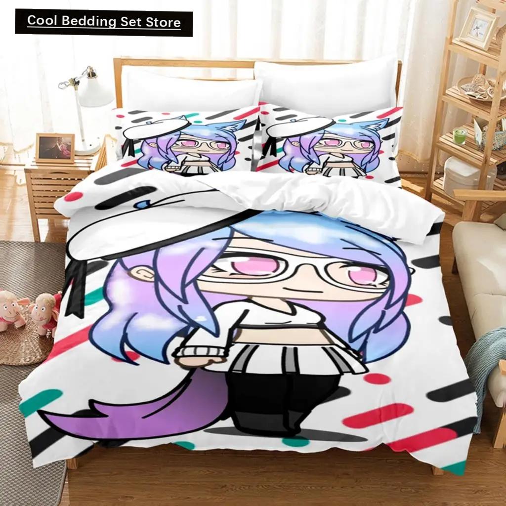 3D Print Anime Kawaii The Gacha Girl Bedding Sets Duvet Cover Set With Pillowcase Twin Full Queen King Bedclothes Bed Linen