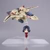 TAMASHII NATIONS TINY SESSION Macross Plus Dyson with Myun Fan Loan 110mm painted movable figure YF-19 (Isamu machine) approx. PVC&ABS