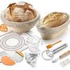 Natural Rattan Bread Proofing Baskets Set - Round & Oval Fermentation Tools