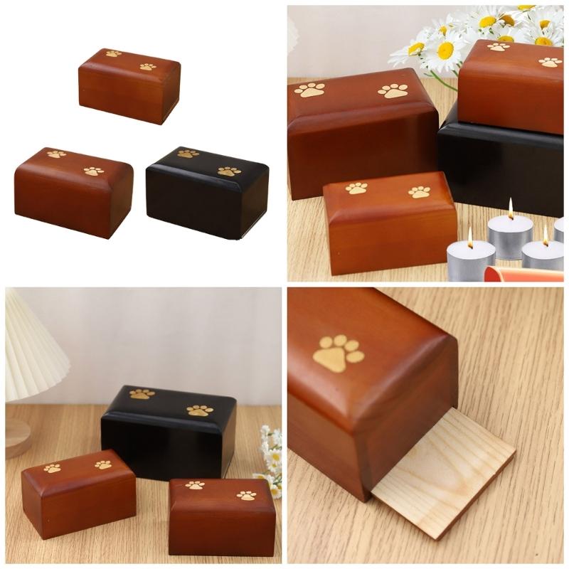 Dog Funeral Cremation Wood Urns for Ashes Pet Wood Memorial Urns Gifts Commemorate Love Funeral Cremation