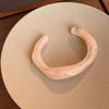 Fashion Unique Irregular Acrylic Cuff Bracelets for Women Simple Texture Multicolor Geometric Open Bangle Female Jewelry