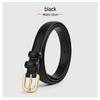Women's High-End Fashion Smooth Buckle Leather Belt - Trendy and Versatile for Jeans or Casual Wear