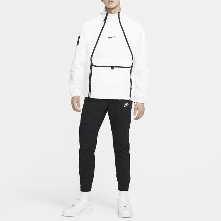 Nike Air Comfortable Casual Stand Collar Loose-Fitting Fashion Jacket Men Outerwear White CU4119-100
