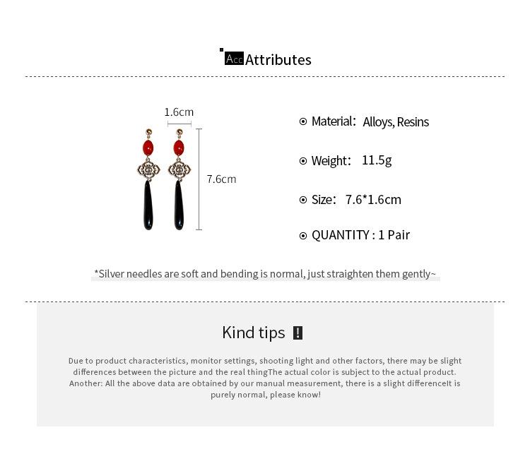 Neo-chinesische Wassertropfen-Achat-Quasten-Ohrhänger für Damen Vintage Nationaler Trend Persönlichkeitsohrring 2024 Trend