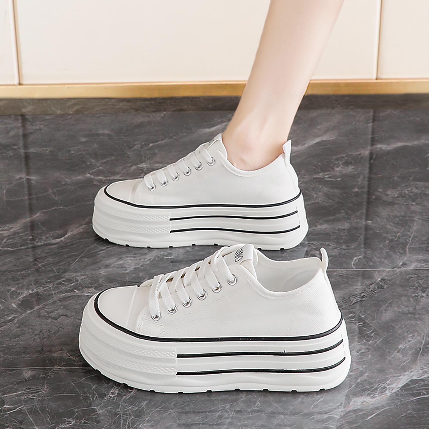 

Canvas shoes new summer small casual size sports platform heightening board shoes 34