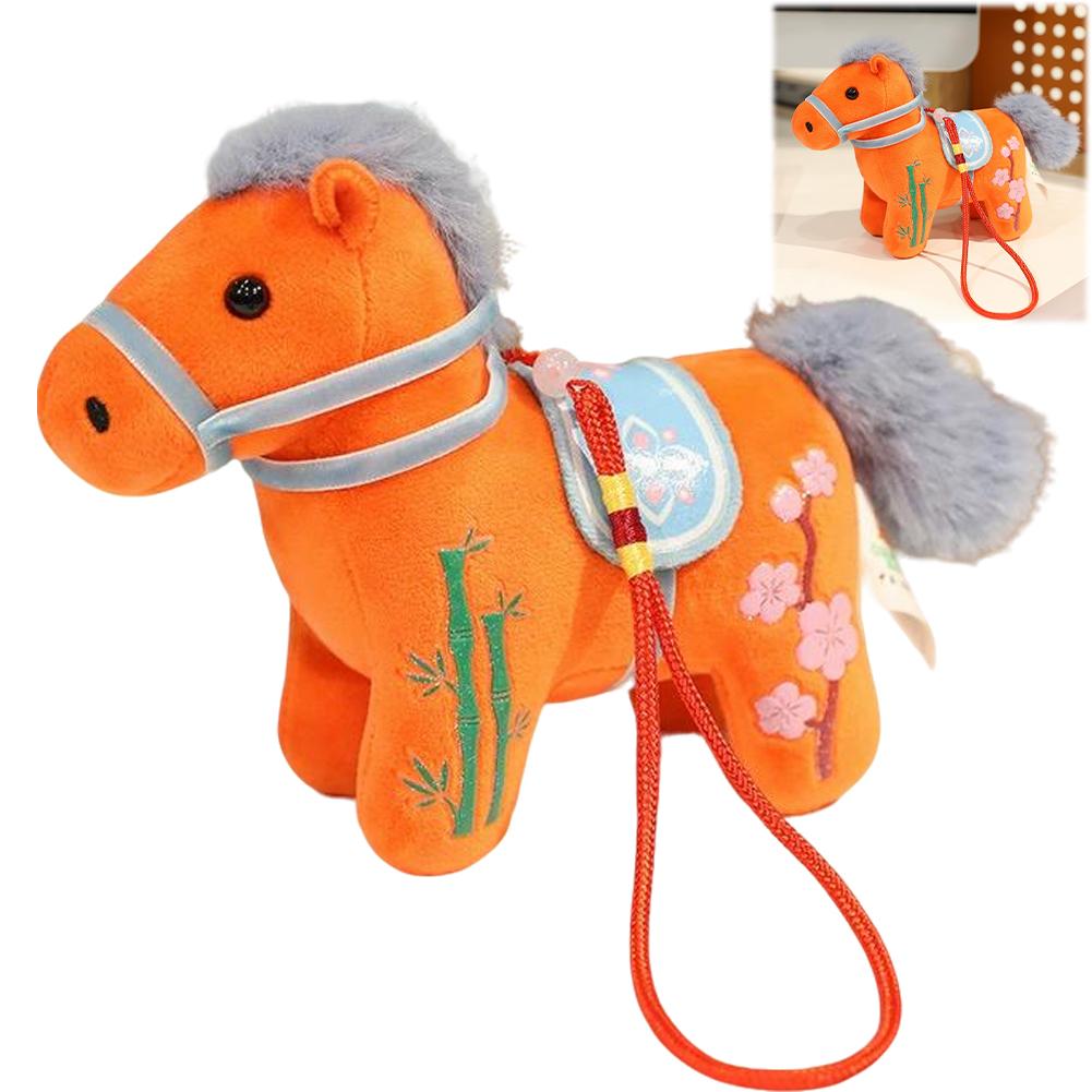 Mini Sac à Dos Sac à Main Cheval en Peluche Ornement Décoratif Suspendu 2026 Année du Cheval Mignon Cheval Pendentif Cadeau de Festival