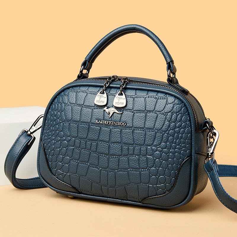 Damentasche, modisch, mehrschichtig, Krokodilmuster, große Kapazität, Handytasche, trendige Damen-Schrägspange, weich