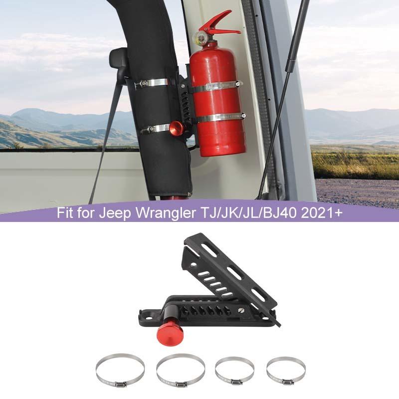 Bil Framstol Brandsläckare Fäste Rack För Jeep Wrangler TJ/JK/JL/BJ40 För Ford Bronco 2021 och uppåt För CJ/ATV Interiörtillbehör