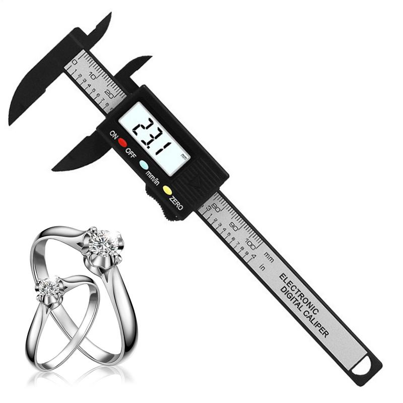Tiny Digital Vernier Caliper 0 to 100mm Measuring Ruler Electronic Vernier Caliper Measuring Tool Mini Caliper for Jewelry CN