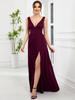 Ever-Pretty Women's Side Slit Double V-Neck Sleeveless Maxi Evening Gowns Party Dress