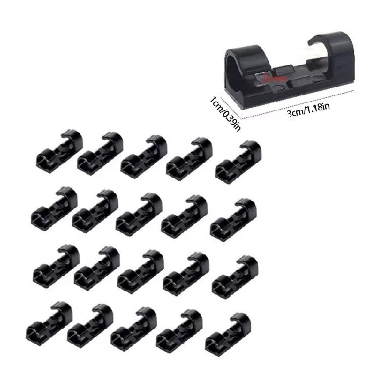 Reusable Cable Clip Cord Organizers Strong Adhesive Wire Holders No Drill Installation Removable For Electronics Wire