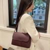 Women's Genuine Leather Luxury Underarm Bag Square Handbag Solid Versatile Real Cowhide Multi Compartment Single Shoulder Bag