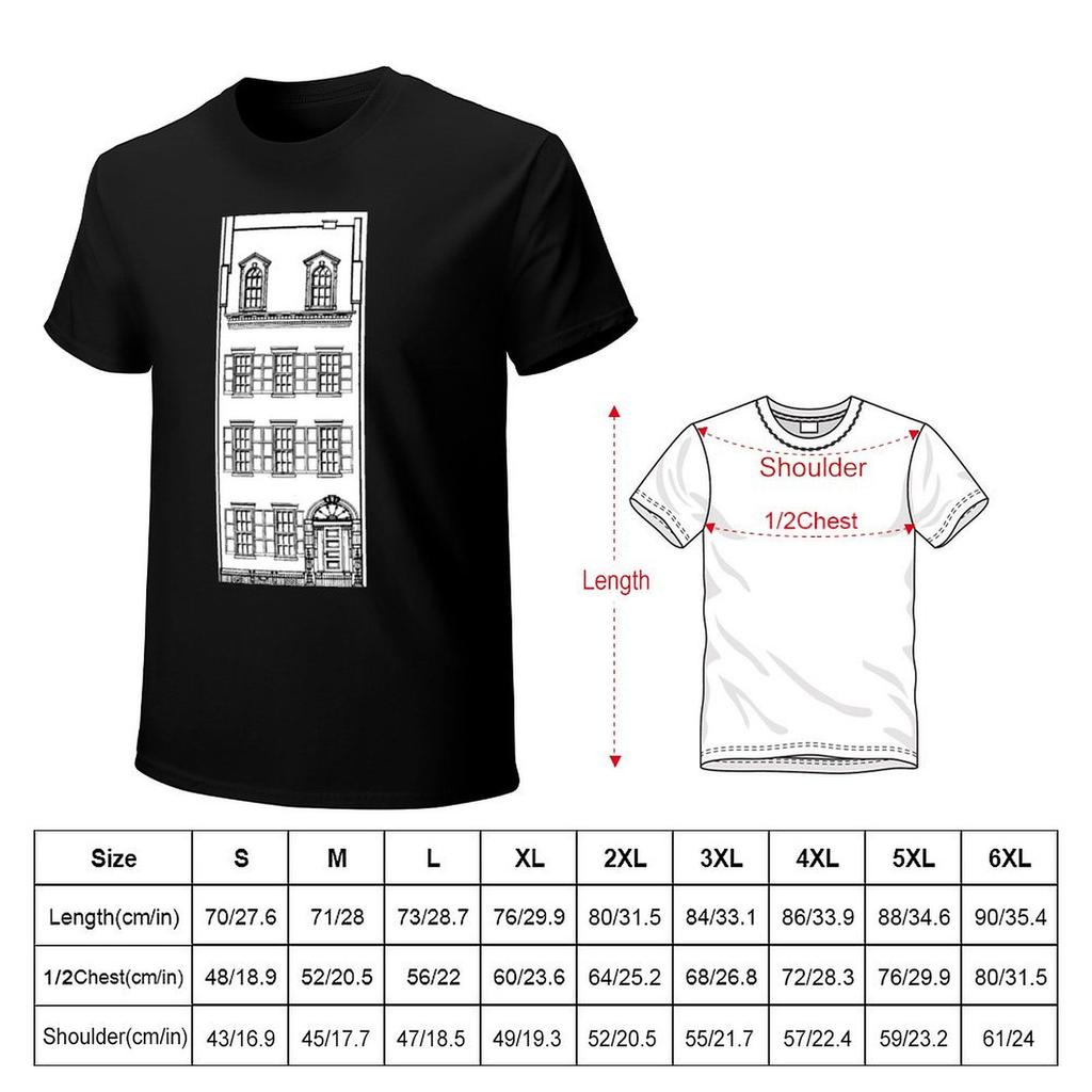 1832 Merchants House Facade TShirt cute clothes customs valentines clothes anime t shirts men graphic t shirts