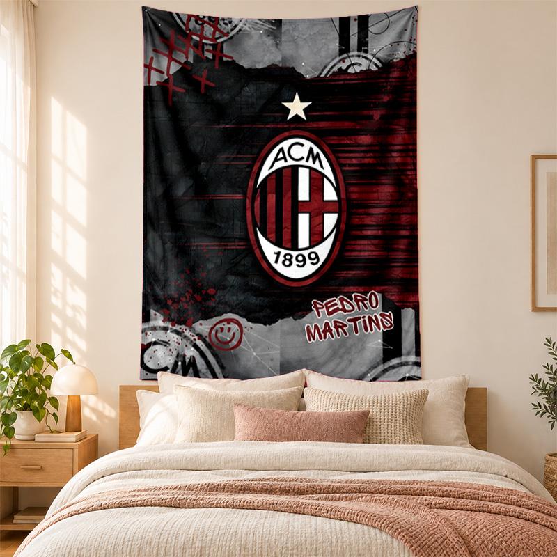AC Milan Tapestry Highquality for Decorating Living Room Bedroom Dorm Walls Ideal As Bedroom Wallart Orholiday Gift