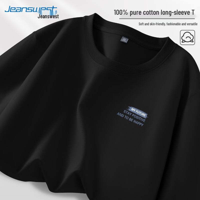Jeanswest Men's Casual Cotton Long Sleeve T-Shirt