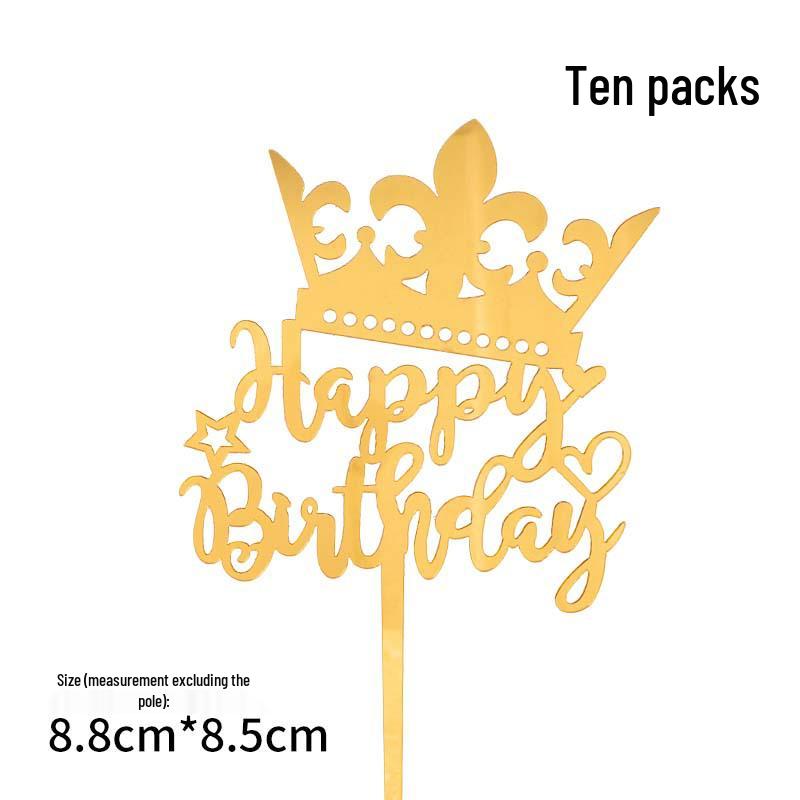 50-Pack Acrylic 'Happy Birthday' Cake Toppers - Popular Party Decorations with Free Shipping