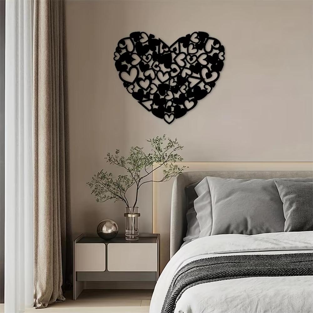 Heart of Hearts Metal Wall Art - Perfect Home Decor Gift for Living Room, Bedroom, and Dining Room