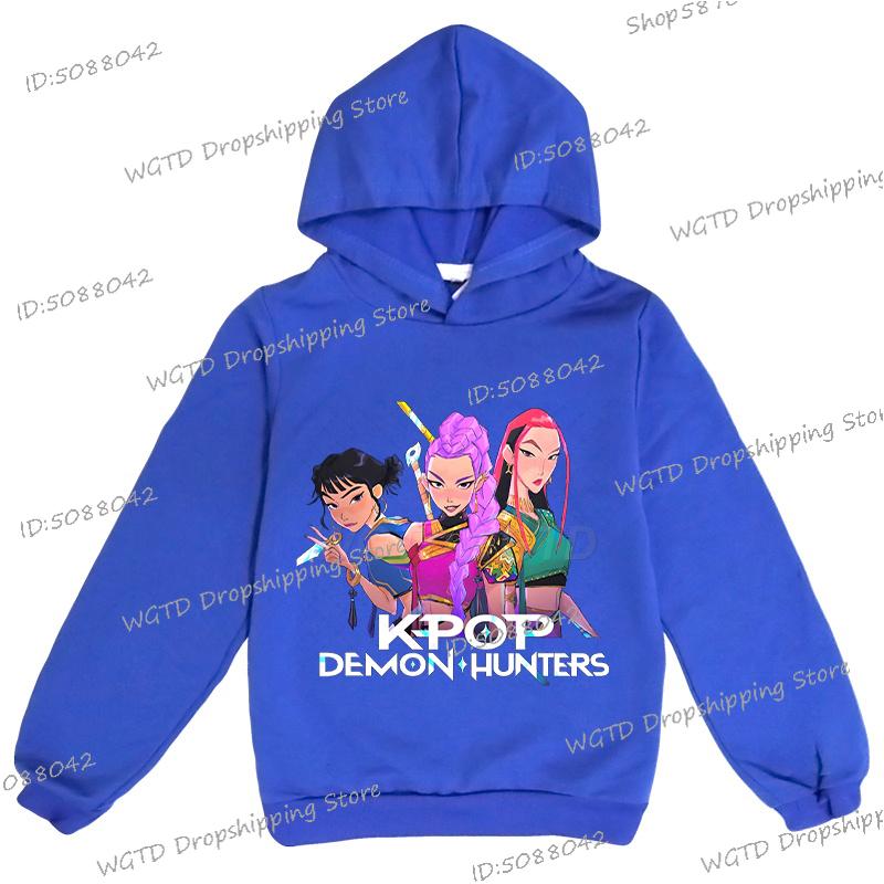 Y2K KPop Demon Hunters Bluzy Nastolatki Dziewczęta Chłopcy Rumi KPop Demon Hunters Bluza Jesień Casual Długi Rękaw Odzież Dziecięca