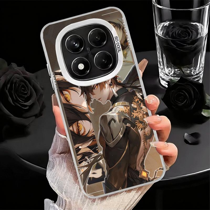 Genshin Impact Zhongli Soft Phone Case for Xiaomi Redmi Note 13 14 15 Pro Plus 12S 12 11S 11 11T 10S 10 Shockproof Cover Back Sh