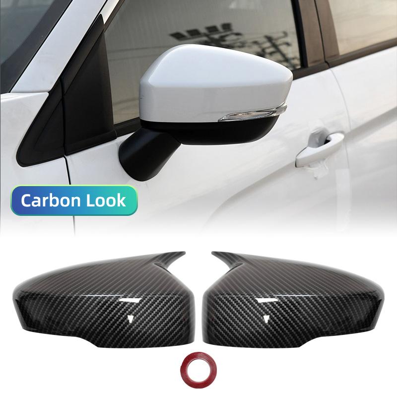 For Mitsubishi Eclipse Cross 2018-2025 Side Door Rearview Mirror Cover Cap Trim Shell Sticker Car Styling Accessories Part