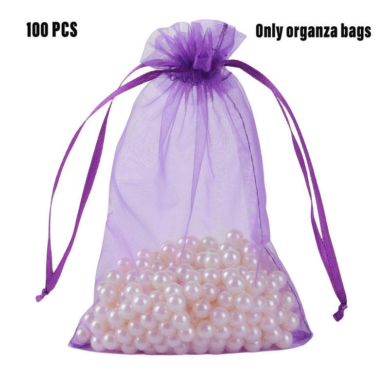 Elegante Organzabeutel in 11 Größen, durchsichtig und stilvoll, Süßigkeitenverpackung für Hochzeitsgeschenke