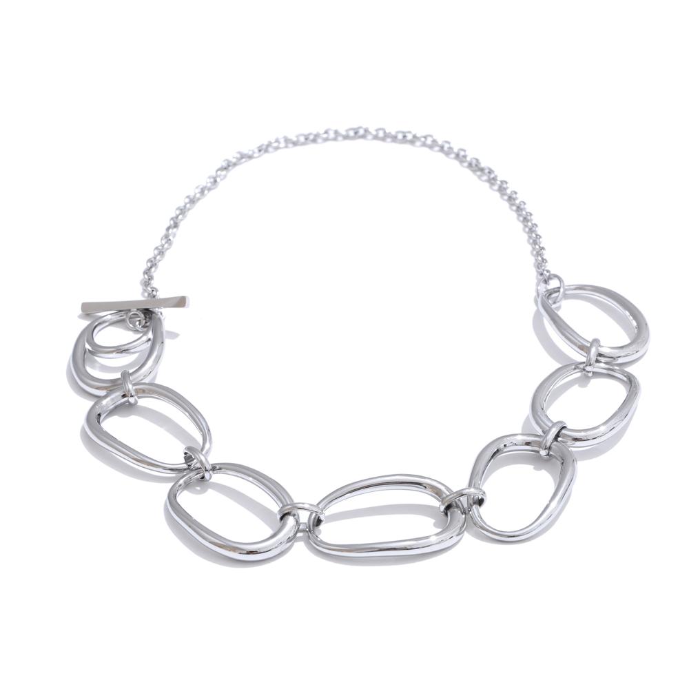 Yhpup Distinctive Stainless Steel Metal Unique High Quality Handmade Polished Chain Necklace Gift 2025 Gold PVD Plated Jewelry