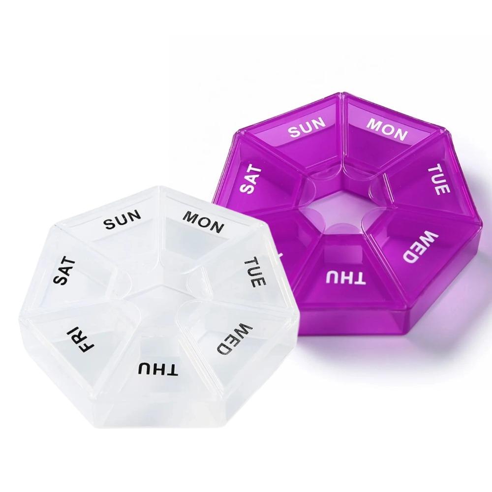New Hot Mini Portable Travel Weekly 7 Grids Pill Case Box Organizer Tablet Holder Storage Container for Vitamin Medicine FishOil