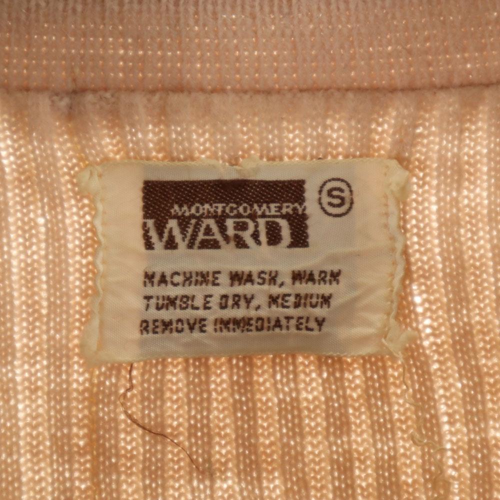 MONTGOMERY WARD 70s Vintage Talon Zip Long Sleeve Leather Switching Sweater Women Used