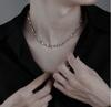 Bel cuore Men's Cut Chain Necklace, Titanium Steel with Cut Glass Finish, Silver Color #Bel-257