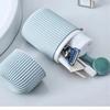Travel Mouthwash Cup Portable Cute Essential for Business Trips Toothbrush Case with Lid Multifunctional Storage Set