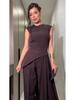 2026 Sleeveless Solid Color Top & Long Pants Set for Women - European & American Style