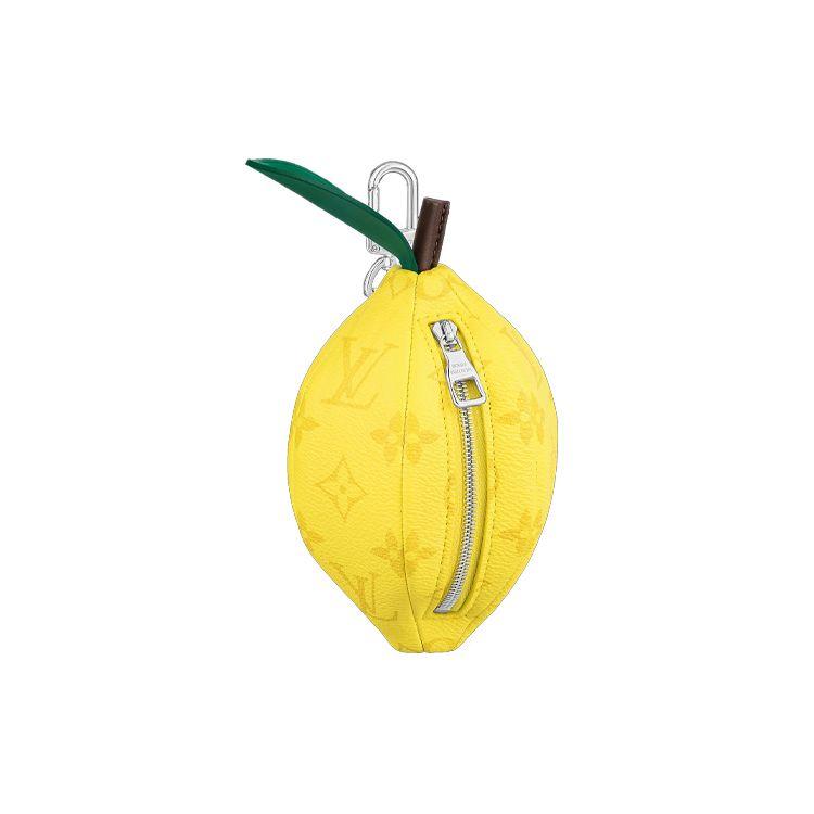 Louis Vuitton Omaggio a Virgil Monogram Classico Forma di Limone Tela e Pelle Pochette Pochette Unisex Giallo M81197